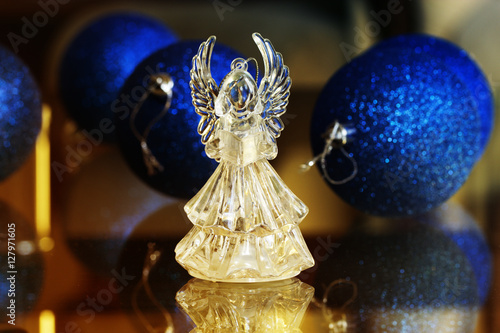 Crystal Angel. new Year decoration. Christmas ornaments, christm