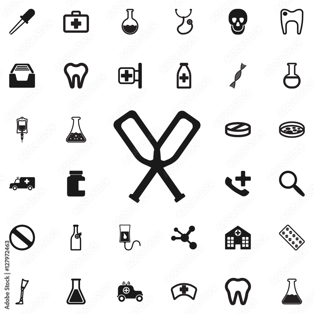 Fototapeta premium Crutches icon