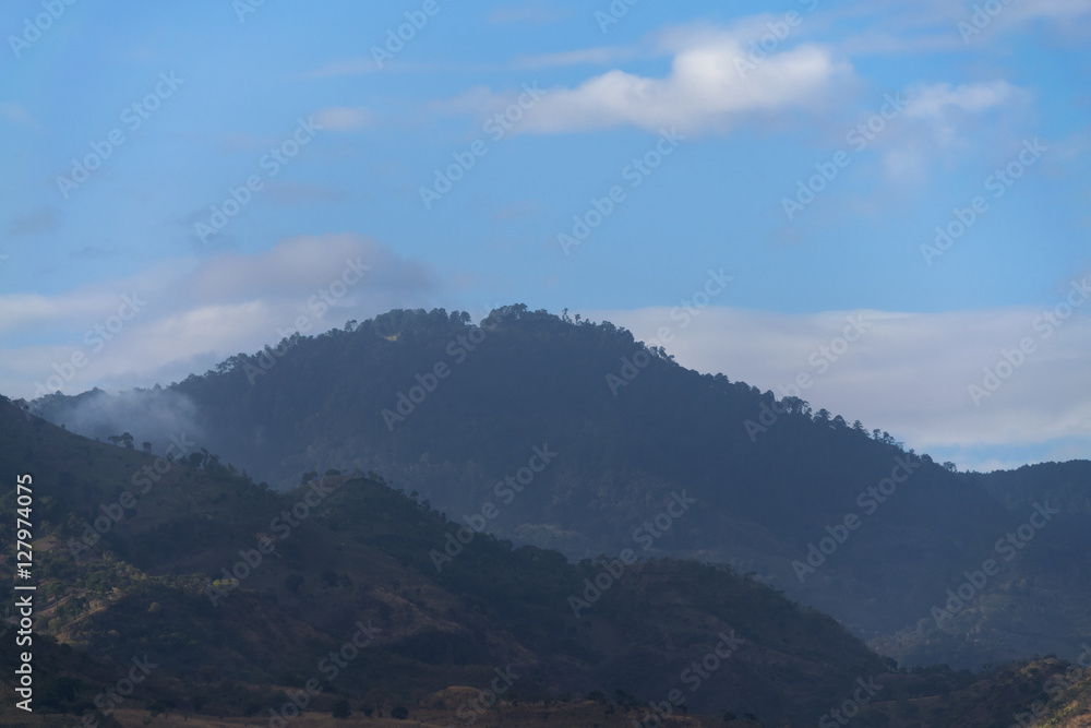 The natural mountains morning in Guatemala The natural mountains morning in Guatemala