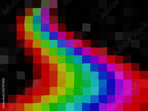 Rainbow low poly triangle style vector mosaic background