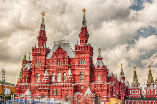 The State Historical Museum on Red Square, Moscow, Russia