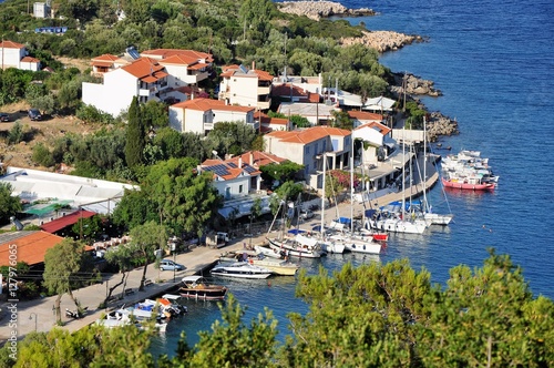 Steni Vala greek port village, Alonissos island. photo