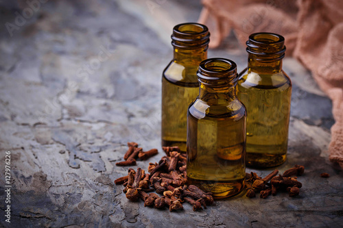Oil of cloves in a small bottle