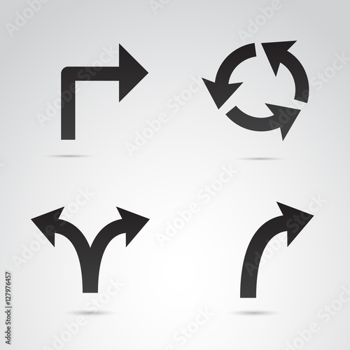 Arrow icon isolated on white background. Vector art.