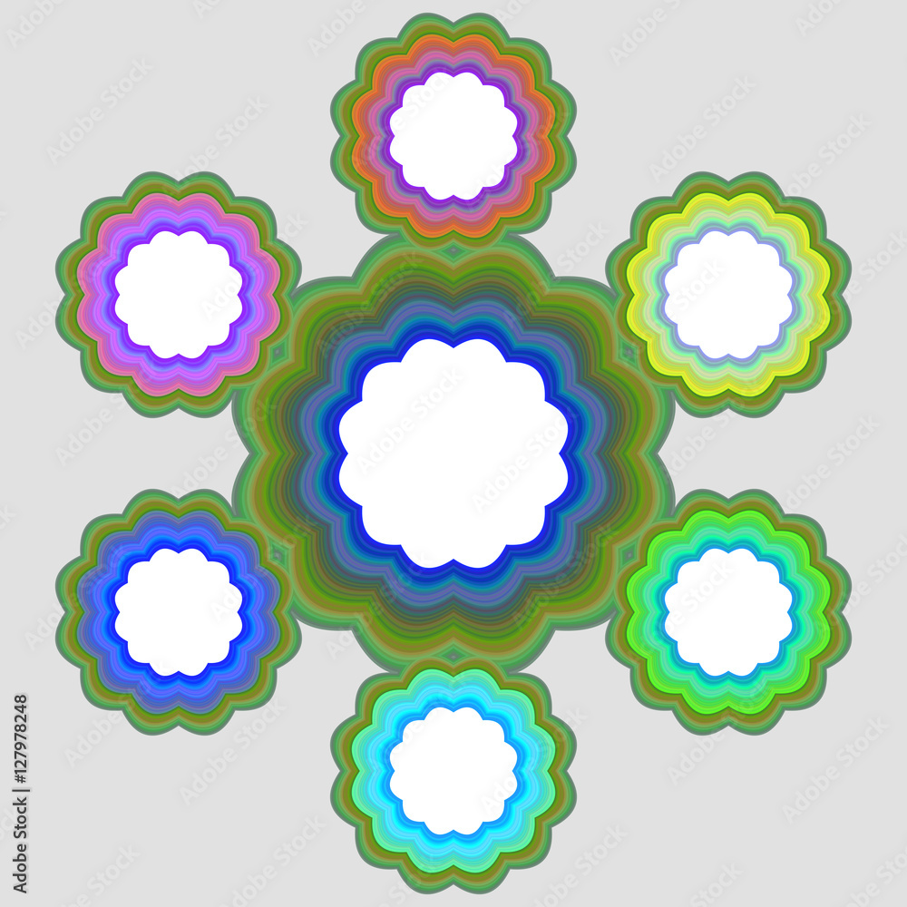 Six part circular infographic element design Six part circular infographic element design