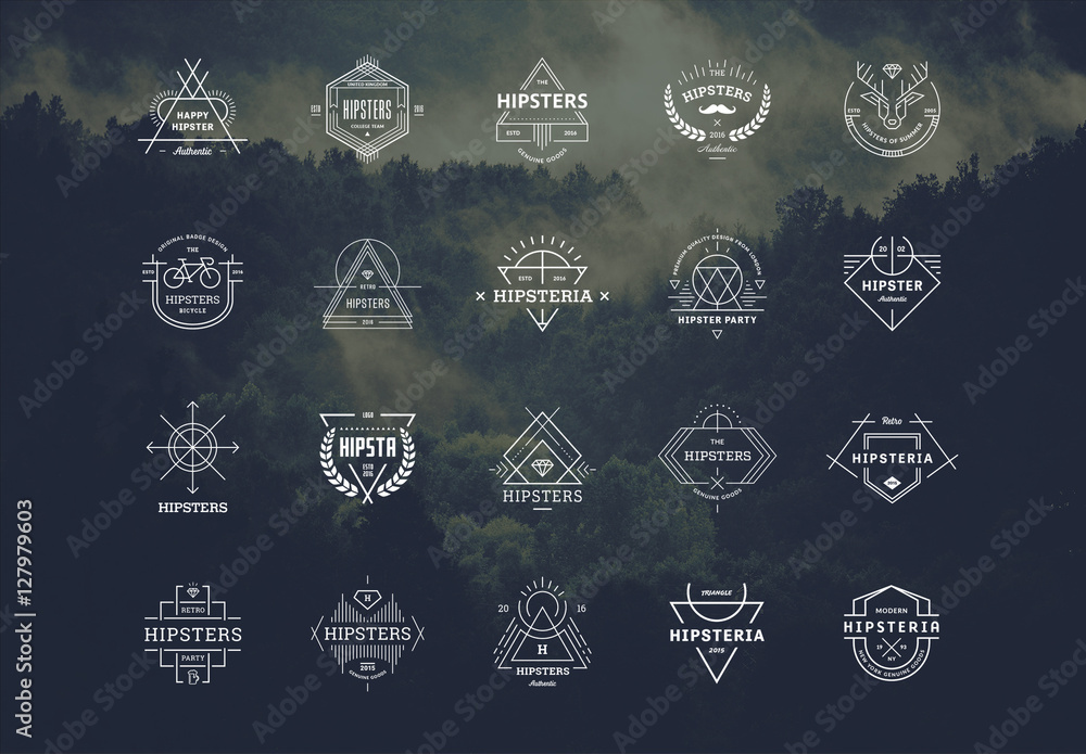 20 Trendy Logo Layouts 4 Stock Template | Adobe Stock