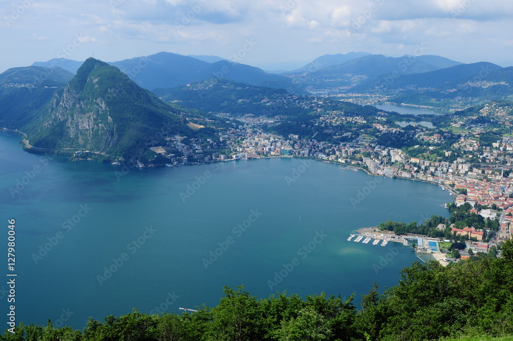 Schweiz: Der Monte-Bre und Lugano am Langensee