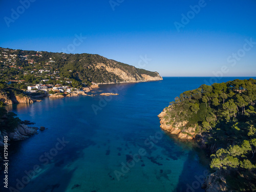 Fototapeta Naklejka Na Ścianę i Meble -  Landscape Mediterranean Sea with aerial view, Spain