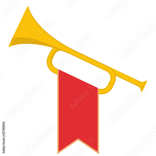 Trumpet with flag