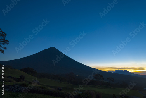  View of Agua Volcano outside Antigua  Guatemala. golf club.