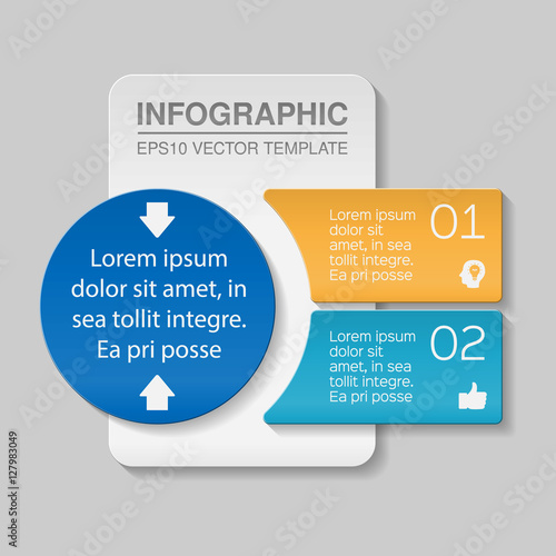Vector infographic template, two options