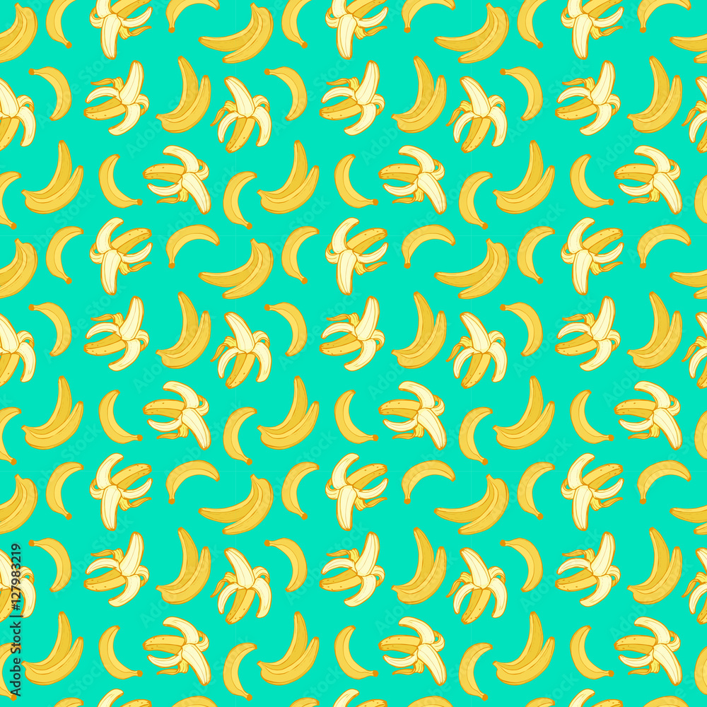 Fruits banana seamless patterns vector