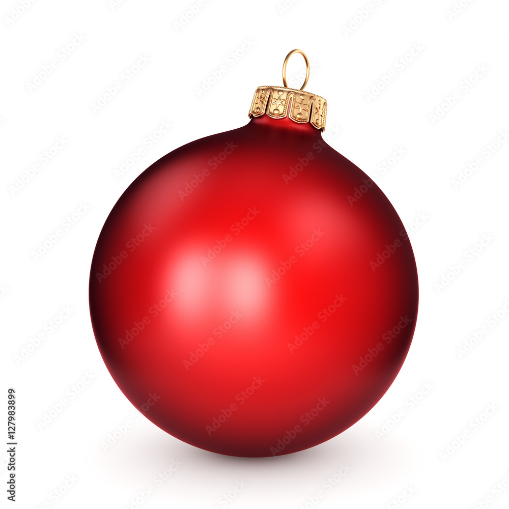 3D rendering red Christmas ball 3D rendering red Christmas ball