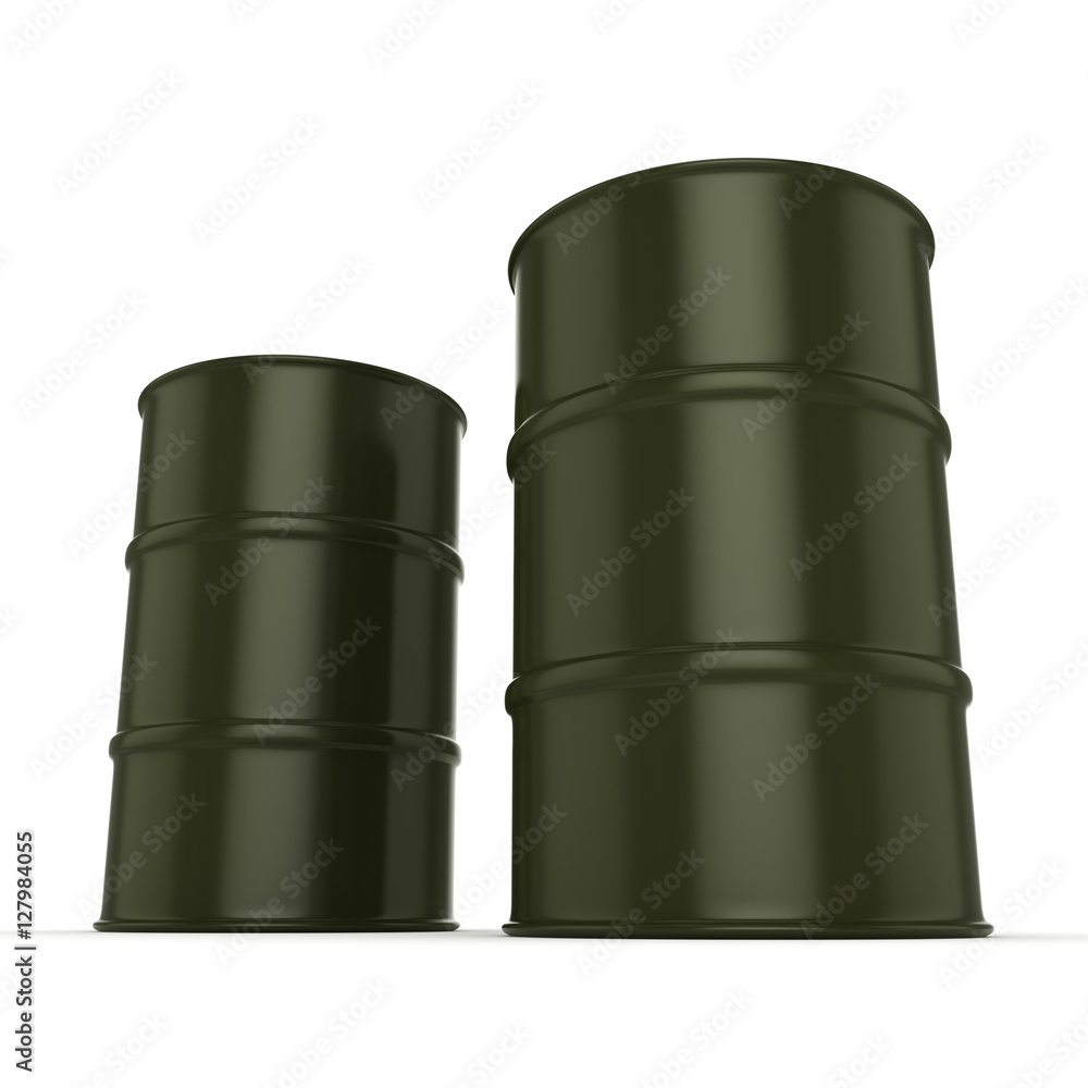 3D rendering khaki barrels 3D rendering khaki barrels