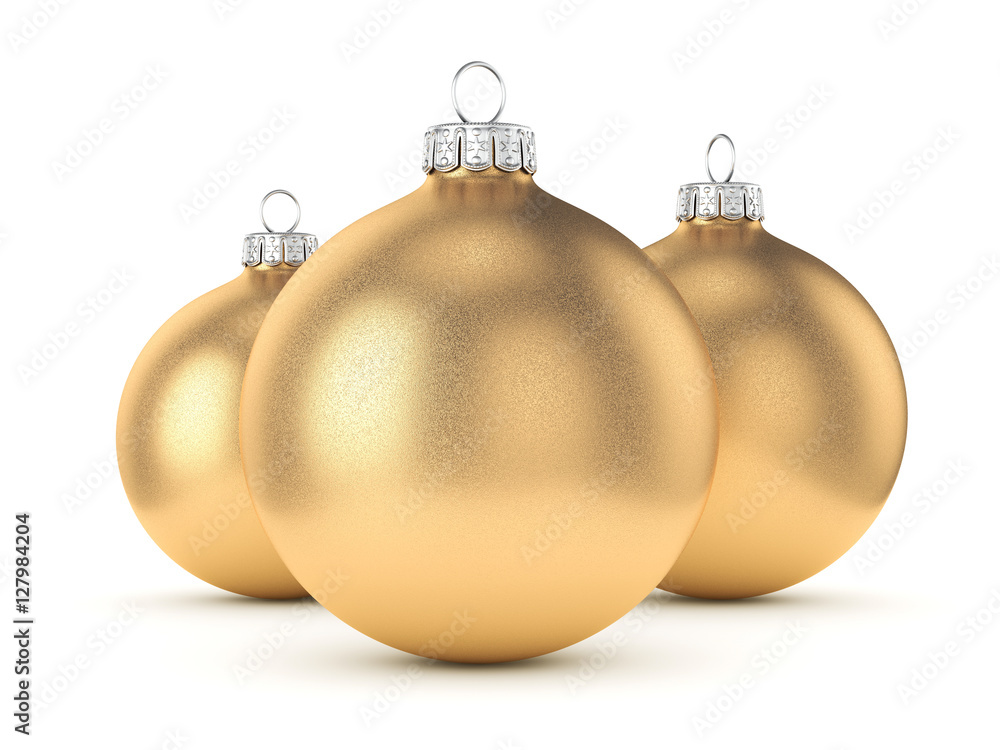 3D rendering gold Christmas ball 3D rendering gold Christmas ball