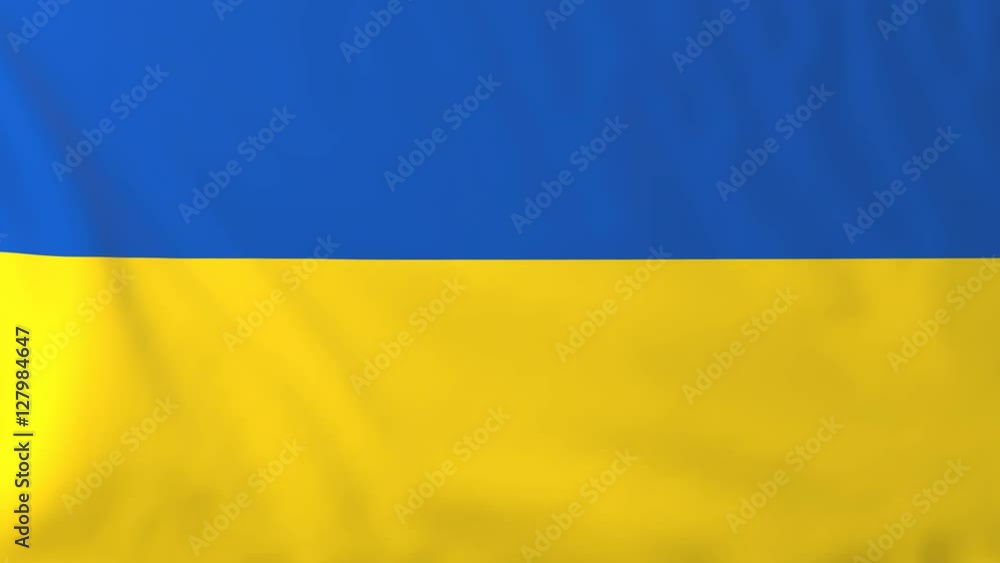 Flag of Ukraine. Rendered using official design and colors. Seamless loop. Flag of Ukraine. Rendered using official design and colors. Seamless loop.