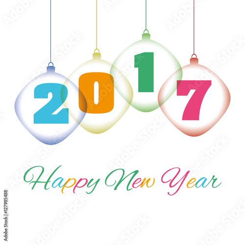 Happy new year 2017 Text Design vector