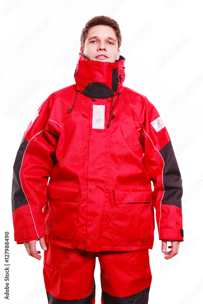 Man wearing protective clothing Man wearing protective clothing