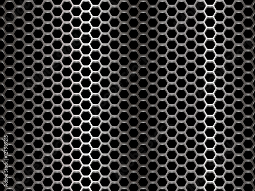 Metal background. Honeycomb pattern. Vector Illustration