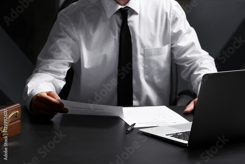 Man working in modern office