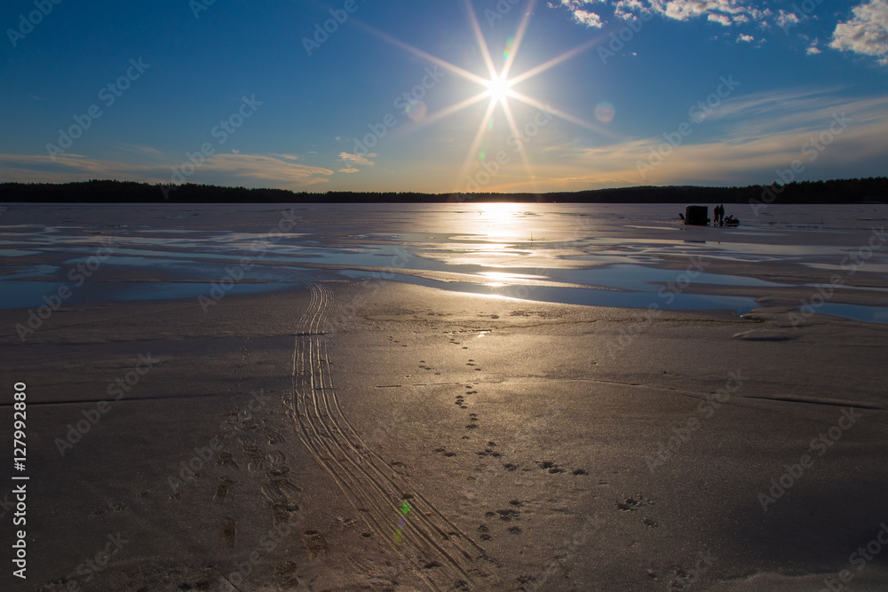 Obraz premium winter sunset