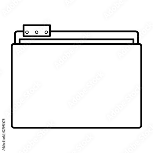 File icon. Folder document data archive and storage theme. Isolated design. Vector illustration