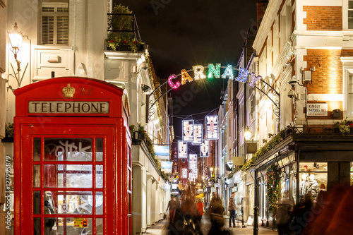 Sticker Christmas lights 2016 in Carnaby, London