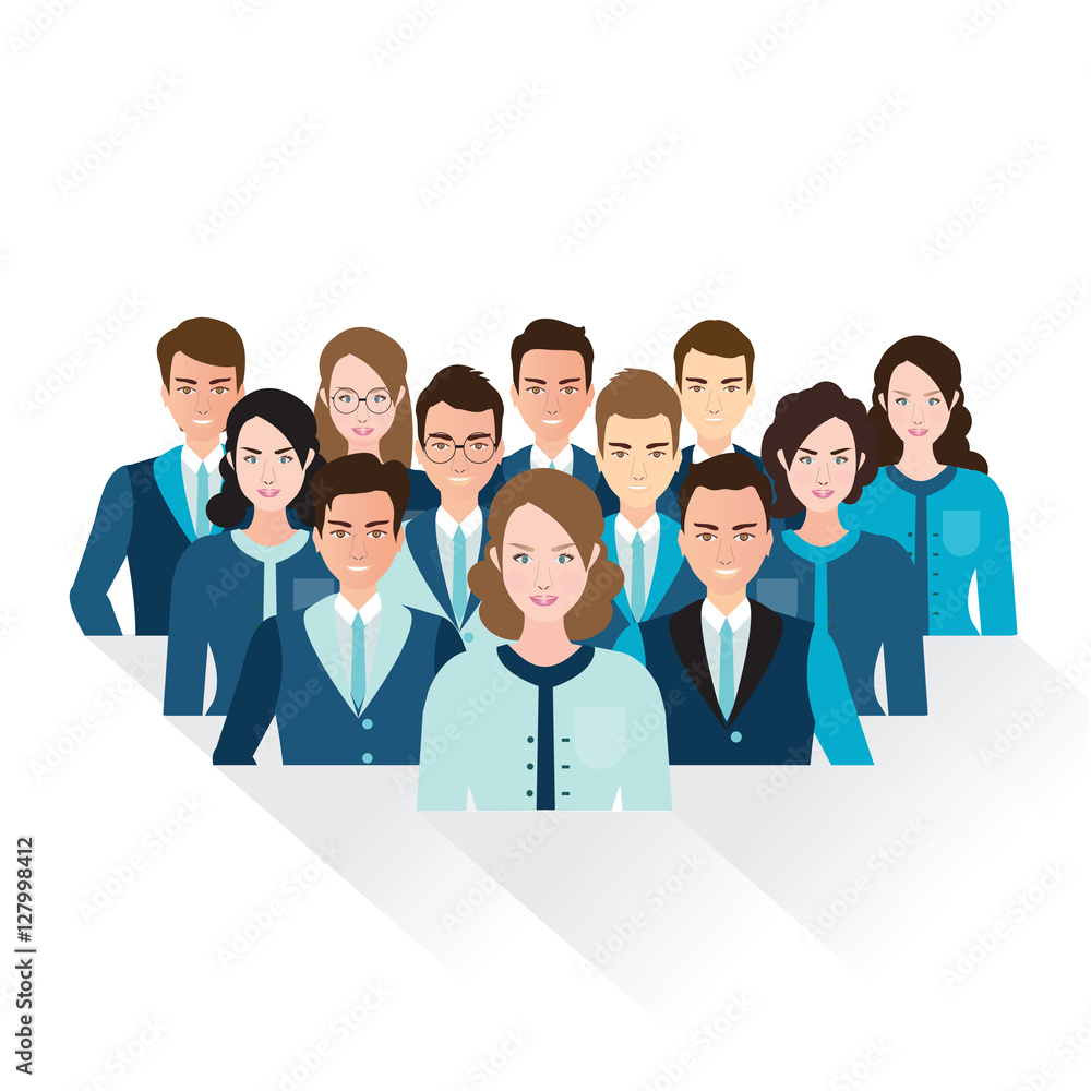 Business people isolated on white background. Business people isolated on white background.