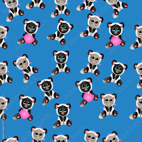 cat in panda costume