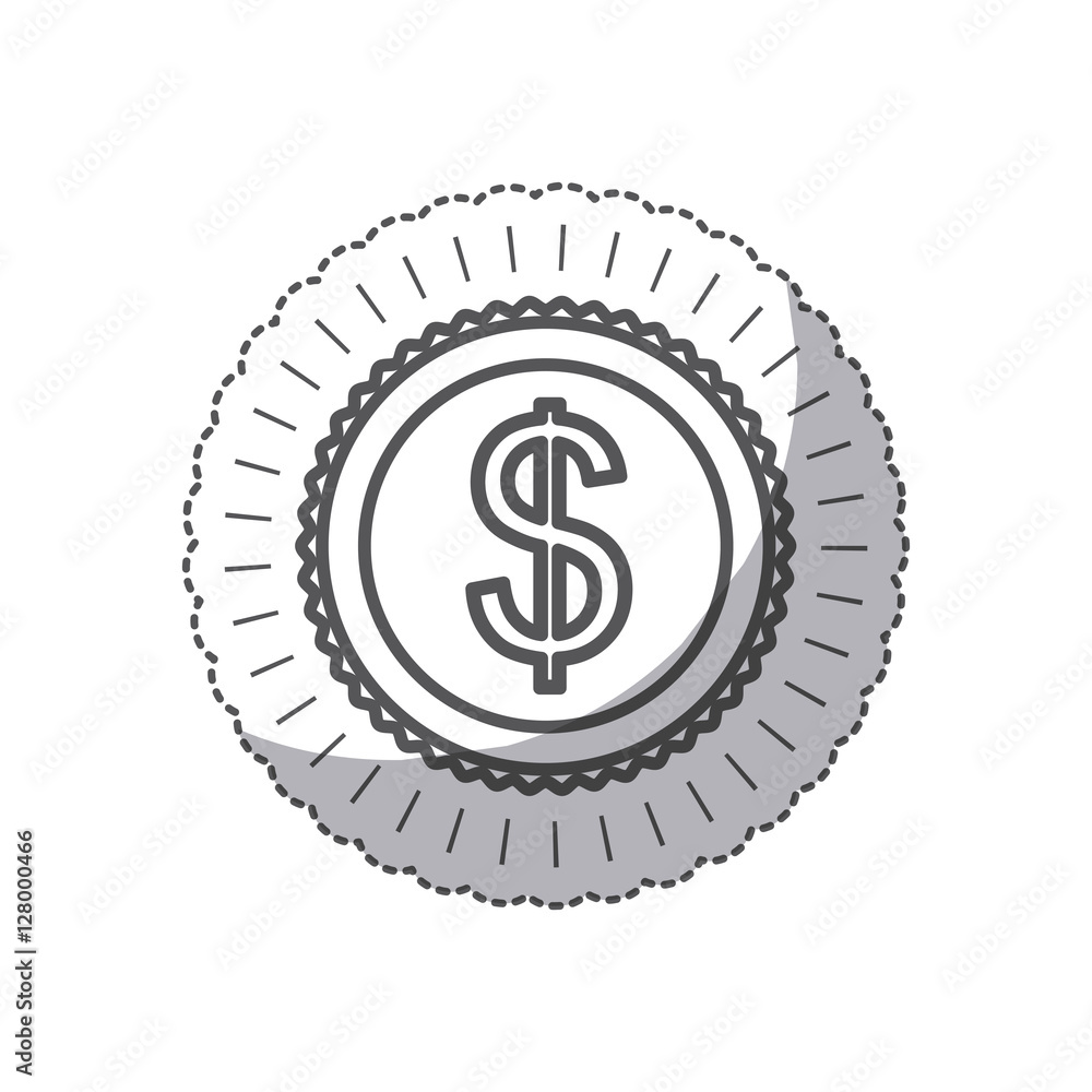 Coin con. Money financial item commerce market and buy theme. Isolated design. Vector illustration Coin con. Money financial item commerce market and buy theme. Isolated design. Vector illustration