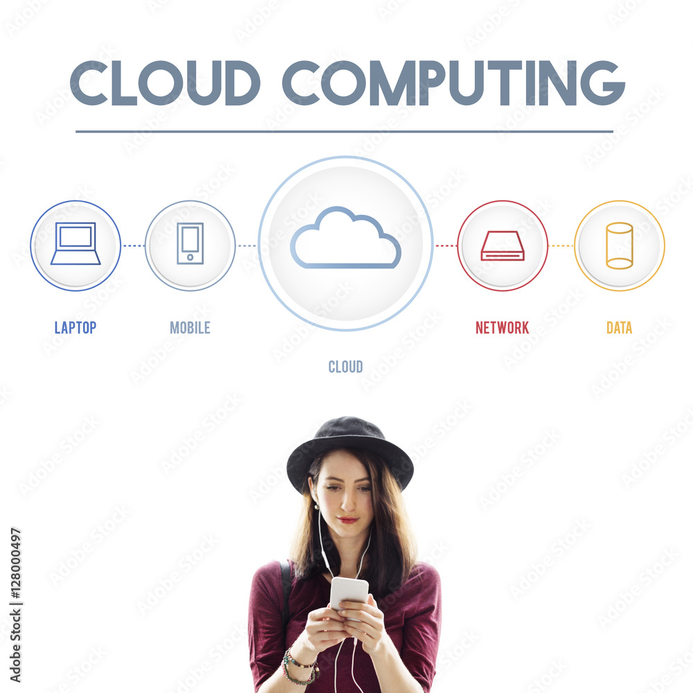 Cloud Computing Data Digital Storage Graphic Concept Cloud Computing Data Digital Storage Graphic Concept