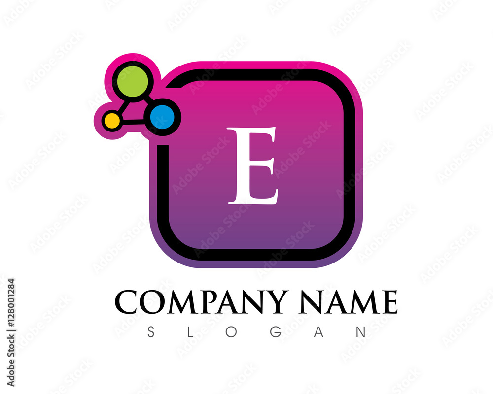 E Letter Square Logo E Letter Square Logo