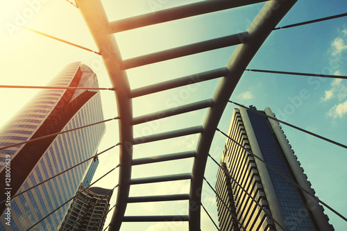 Photography Architectural bridge in city Bangkok