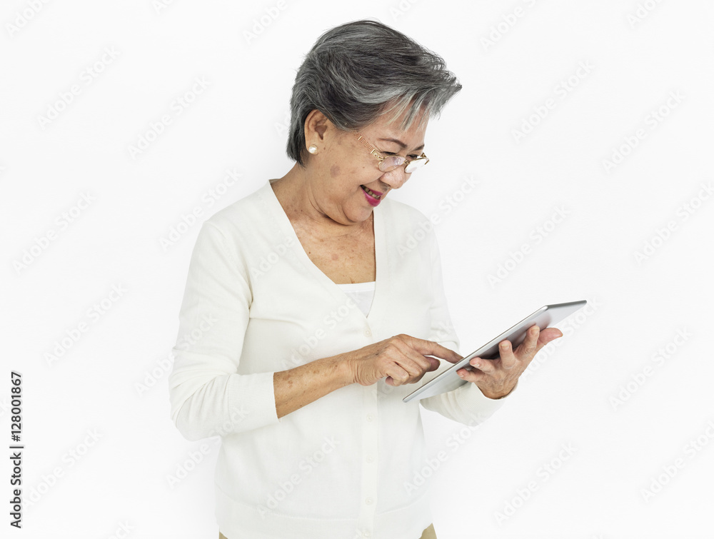 Woman Cheerful Portrait Studio Concept Woman Cheerful Portrait Studio Concept