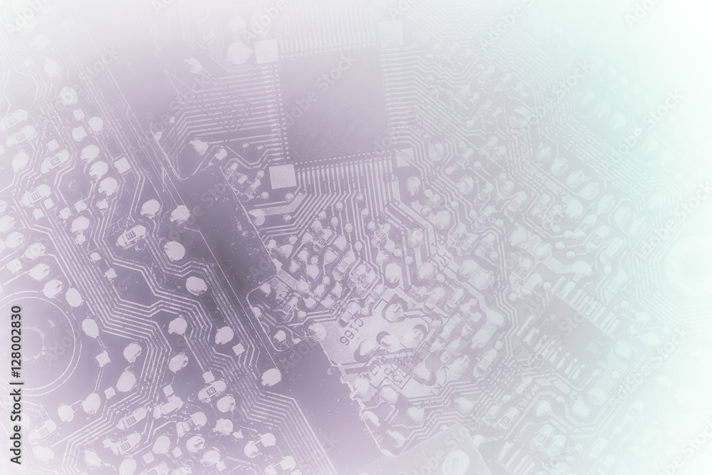 Abstract technology background computer motherboard, toned in vi Abstract technology background computer motherboard, toned in vi