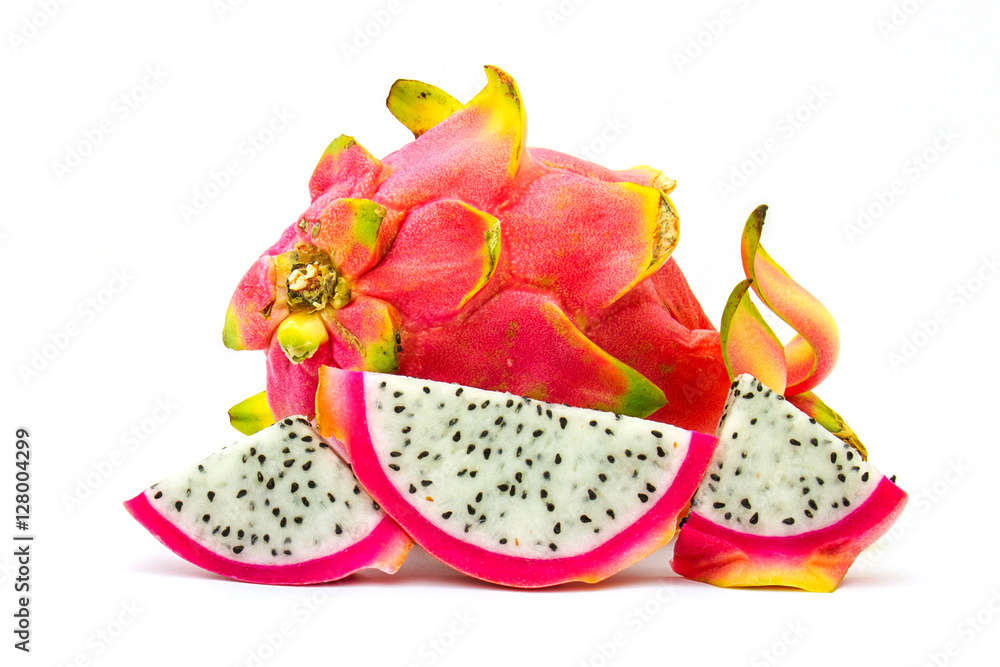 Dragon Fruit isolated against white background. Dragon Fruit isolated against white background.