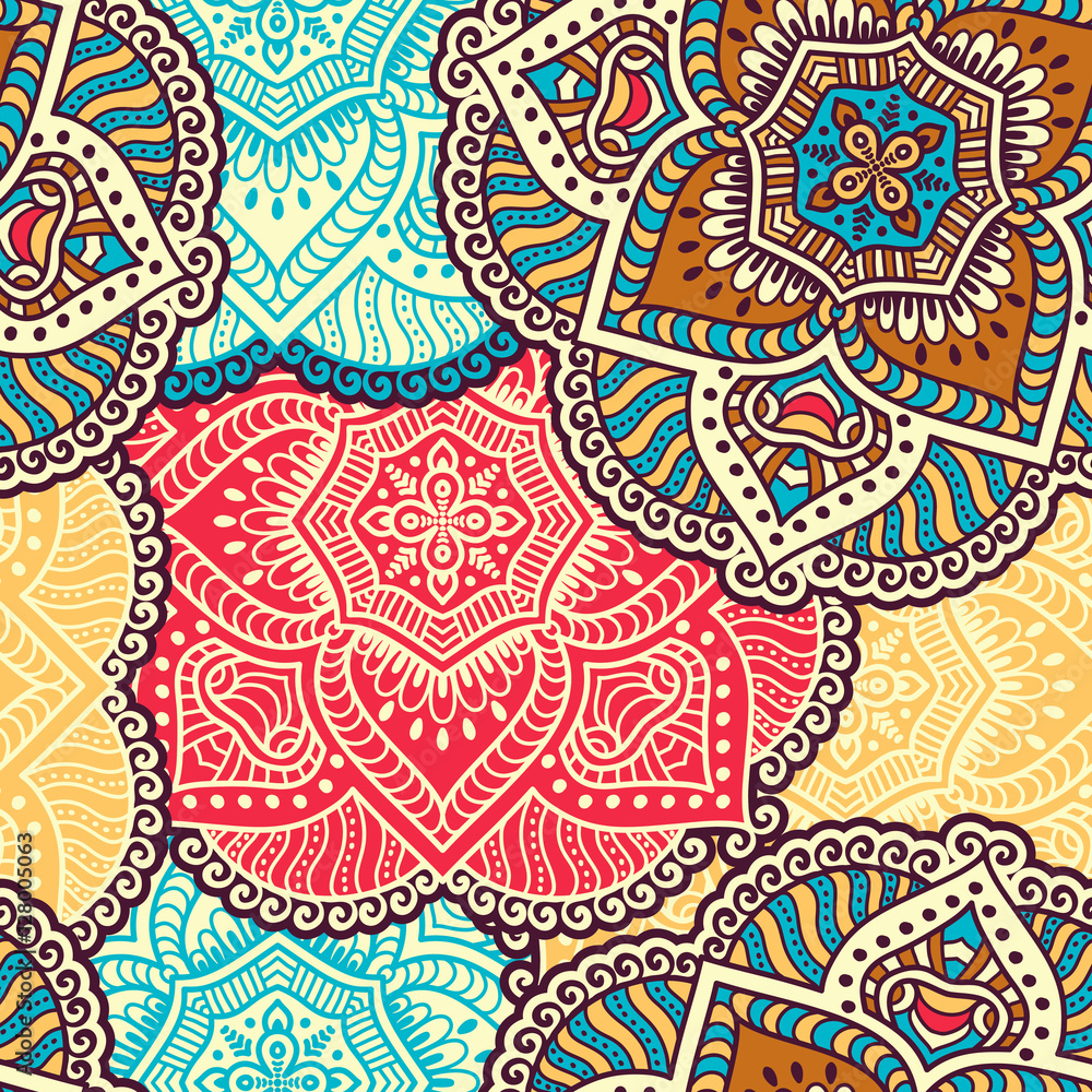 Ethnic floral seamless pattern Ethnic floral seamless pattern