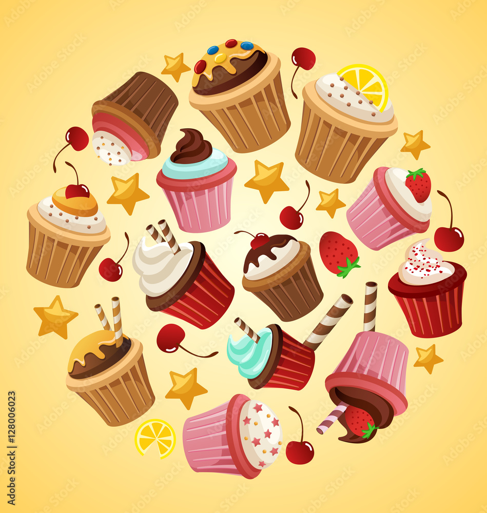 Cupcake Elements : Vector Illustration