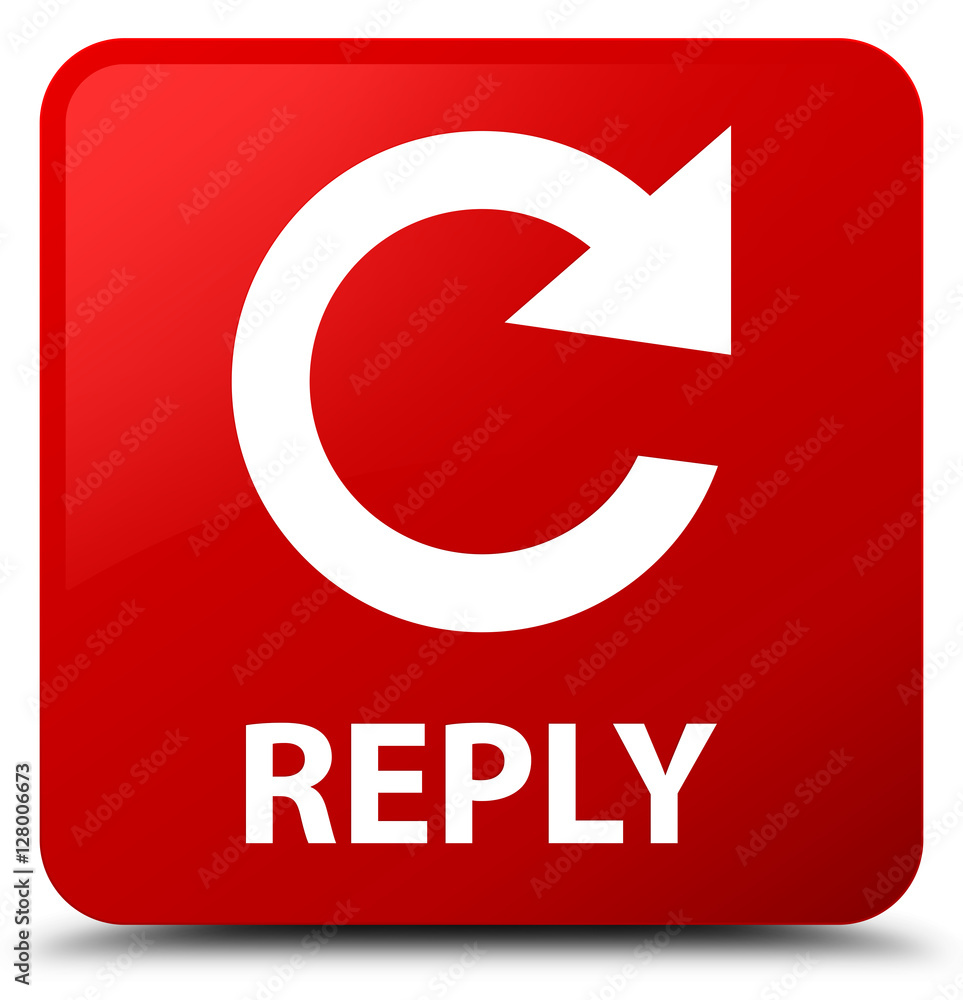 Reply (rotate arrow icon) red square button Reply (rotate arrow icon) red square button