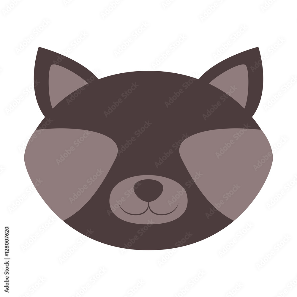 Raccoon cartoon icon. Animal cute adorable creature and friendly theme. Isolated design. Vector illustration Raccoon cartoon icon. Animal cute adorable creature and friendly theme. Isolated design. Vector illustration