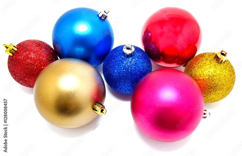 Collection of perfect colors christmas balls isolated Collection of perfect colors christmas balls isolated