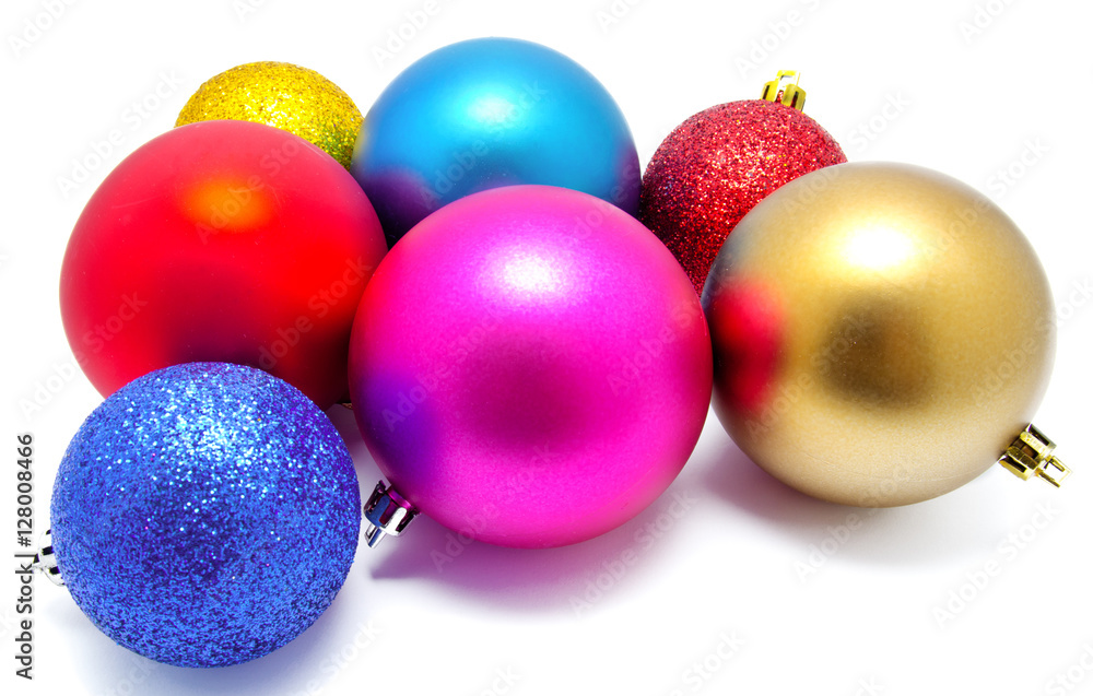 Collection of perfect colors christmas balls isolated Collection of perfect colors christmas balls isolated