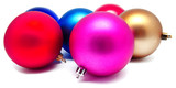 Collection of perfect colors christmas balls isolated