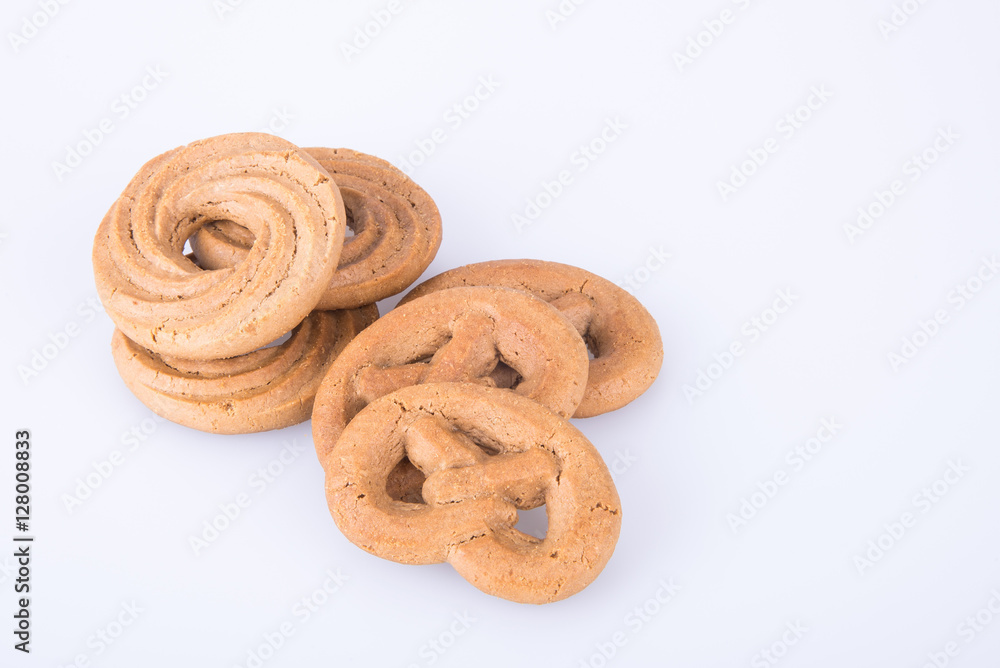 cookies or chocolate cookies on a background.