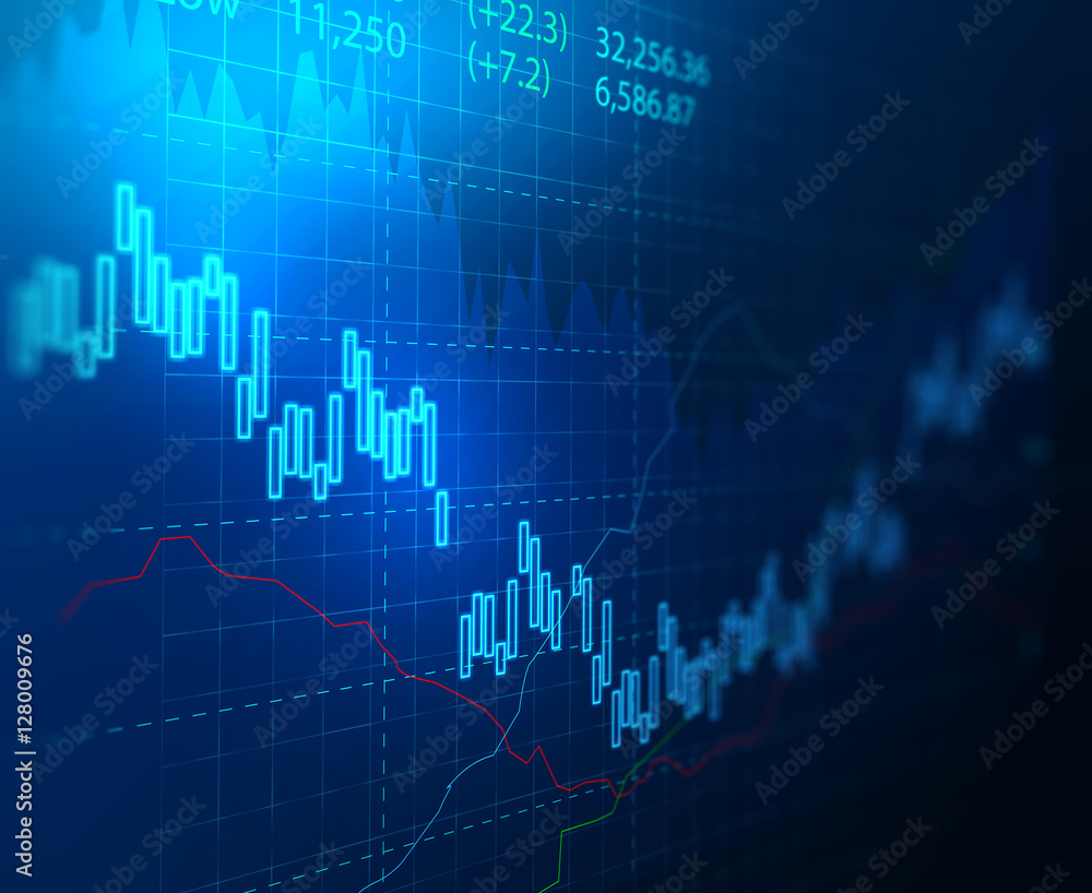 technical financial graph on technology abstract background technical financial graph on technology abstract background