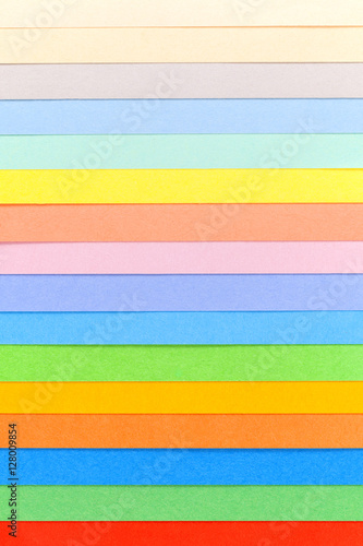 Background of colorful paper parallel horizontal stripes