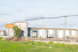 Tanks for storage of fertilizers. Agricultural building.