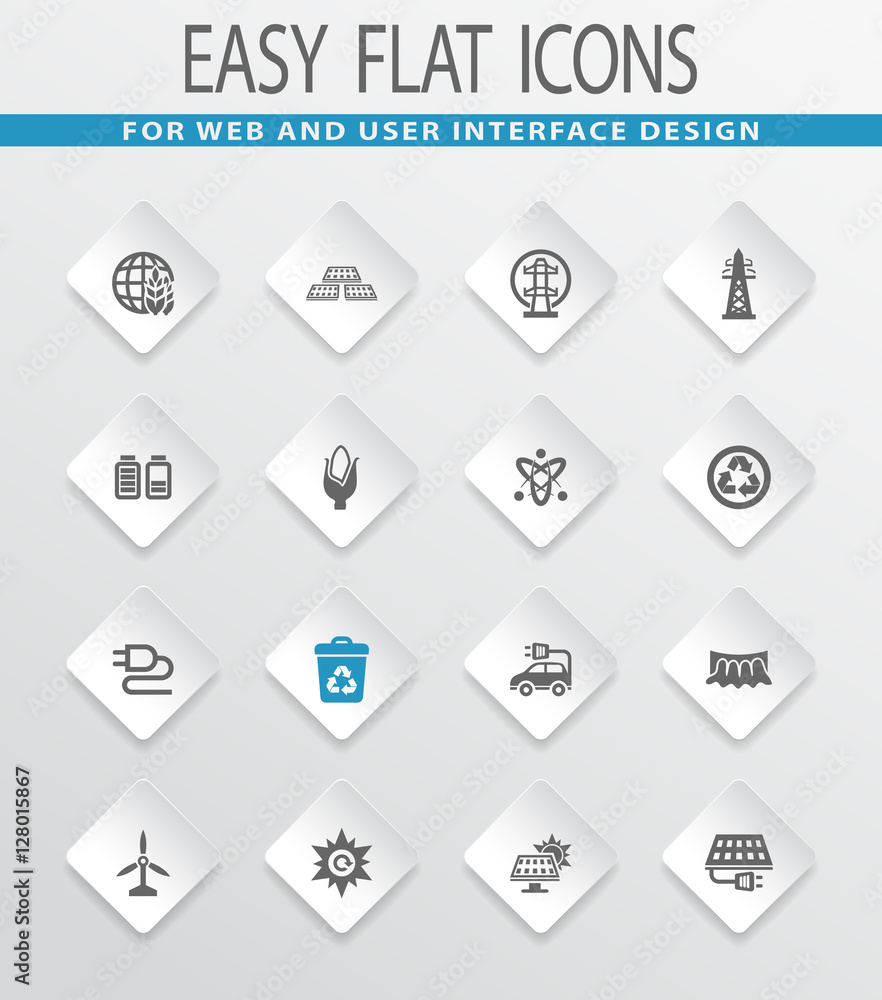 BIO Fuel industry icons set BIO Fuel industry icons set