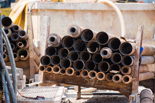 Metal pipe for construction work in site