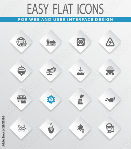 BIO Fuel industry icons set